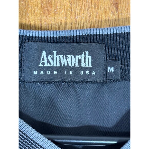 Vintage Ashworth Windbreaker Jacket Golf Men’s Medium USA Black - Picture 6 of 11